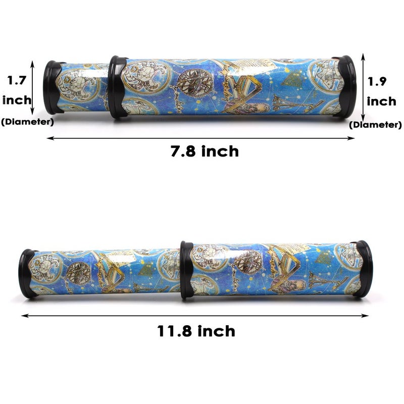 FIVOENDAR Magic Kaleidoscope, 4 Pack for Teens 3D Mirror Lens Kaleidoscope Party Favors Stretchable Long Classic Kaleidoscope Toy Educational Science Developmental Toy (Two Colors) - Image 5